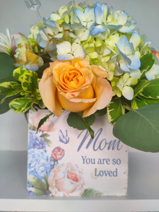 Mom you are so loved... Floral planter Arrangement