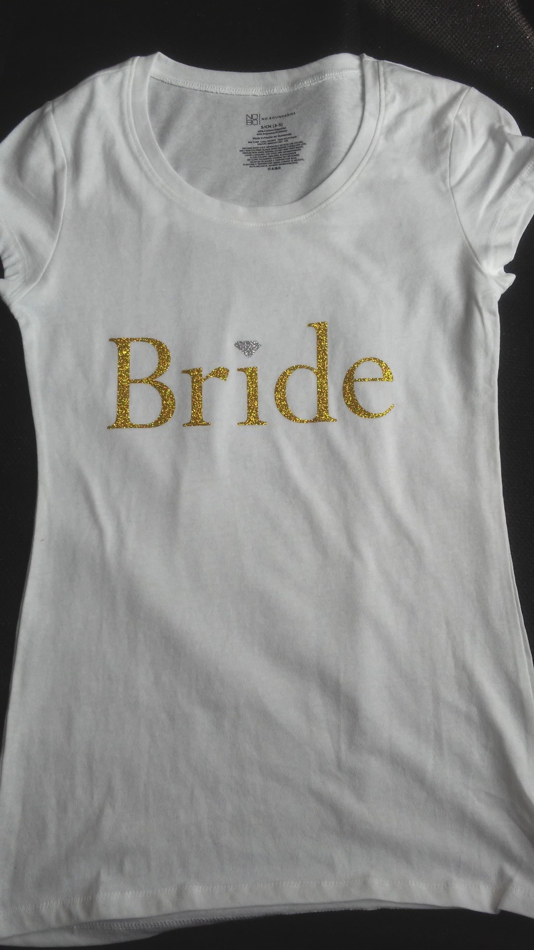 Silver & Gold Bling Bride T-Shirt – Tender Moments LLC