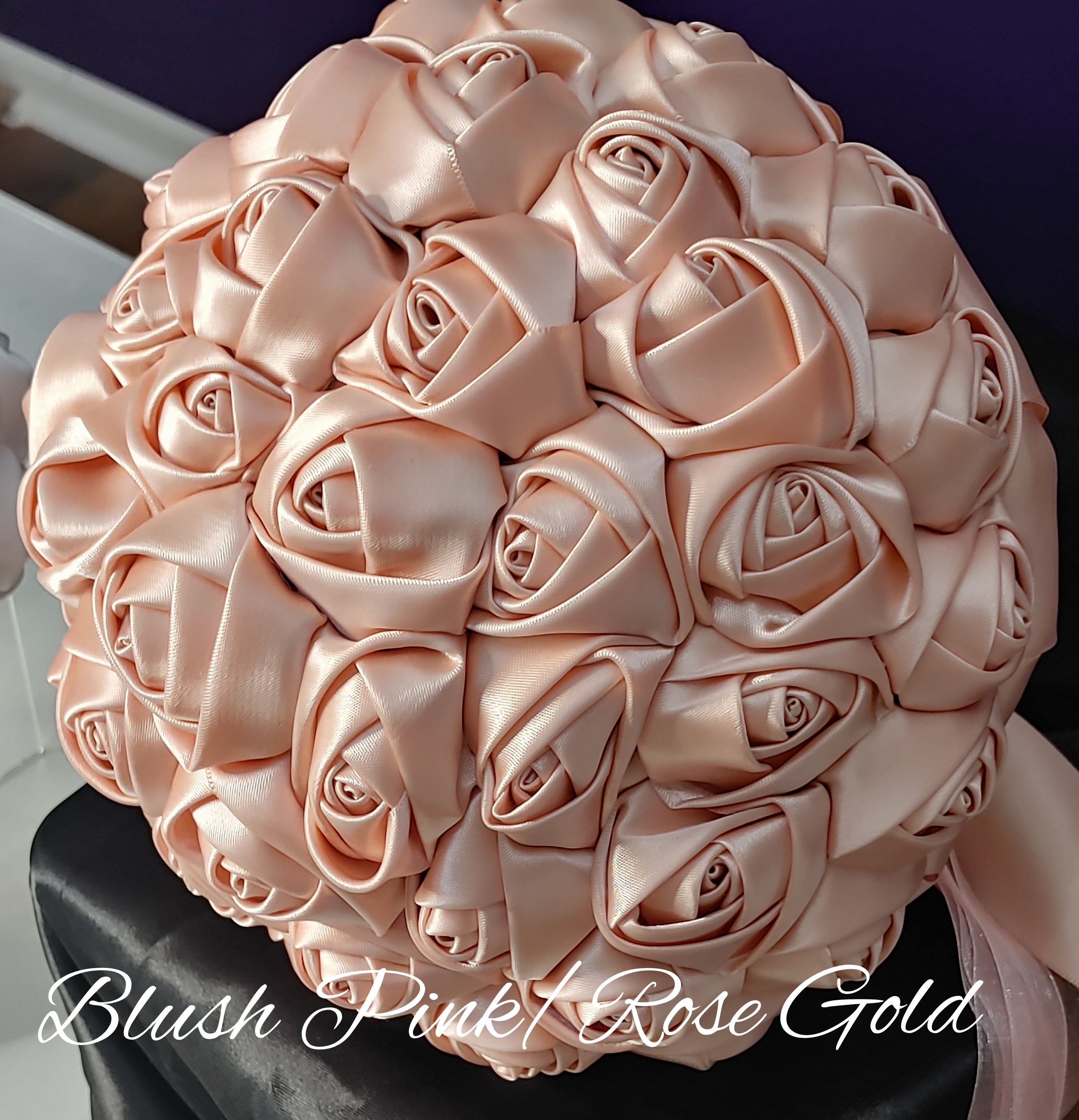 DIY #TMBride Brooch Bouquet Kit/Plain Satin Rose Bouquet – Tender
