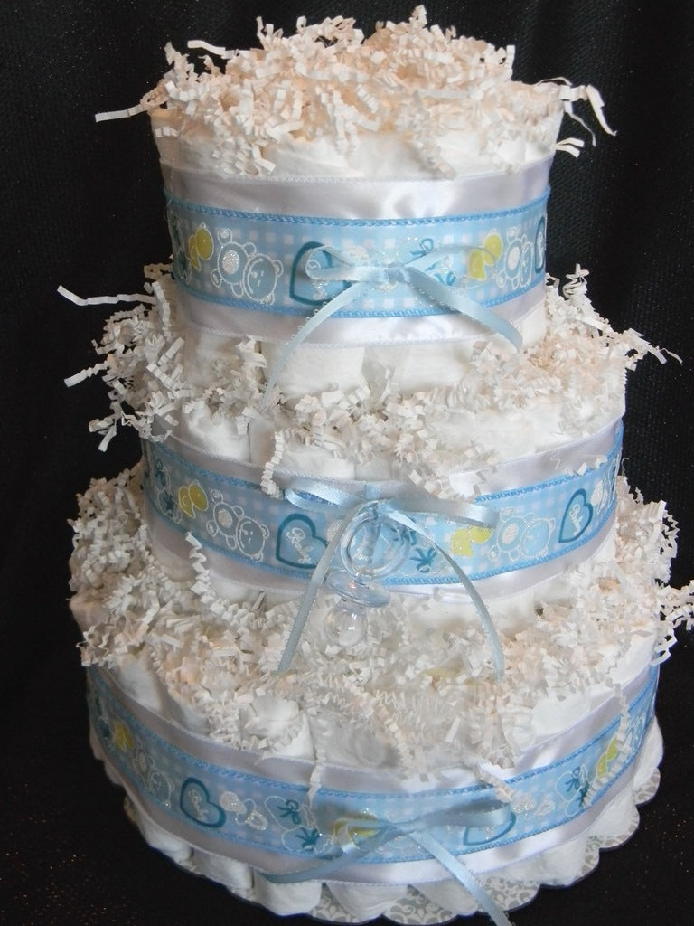 Amazon.com : Noah's Ark - Jungle Animals Baby Shower Diaper Cake Kit for a  3 Tier Cake : Baby