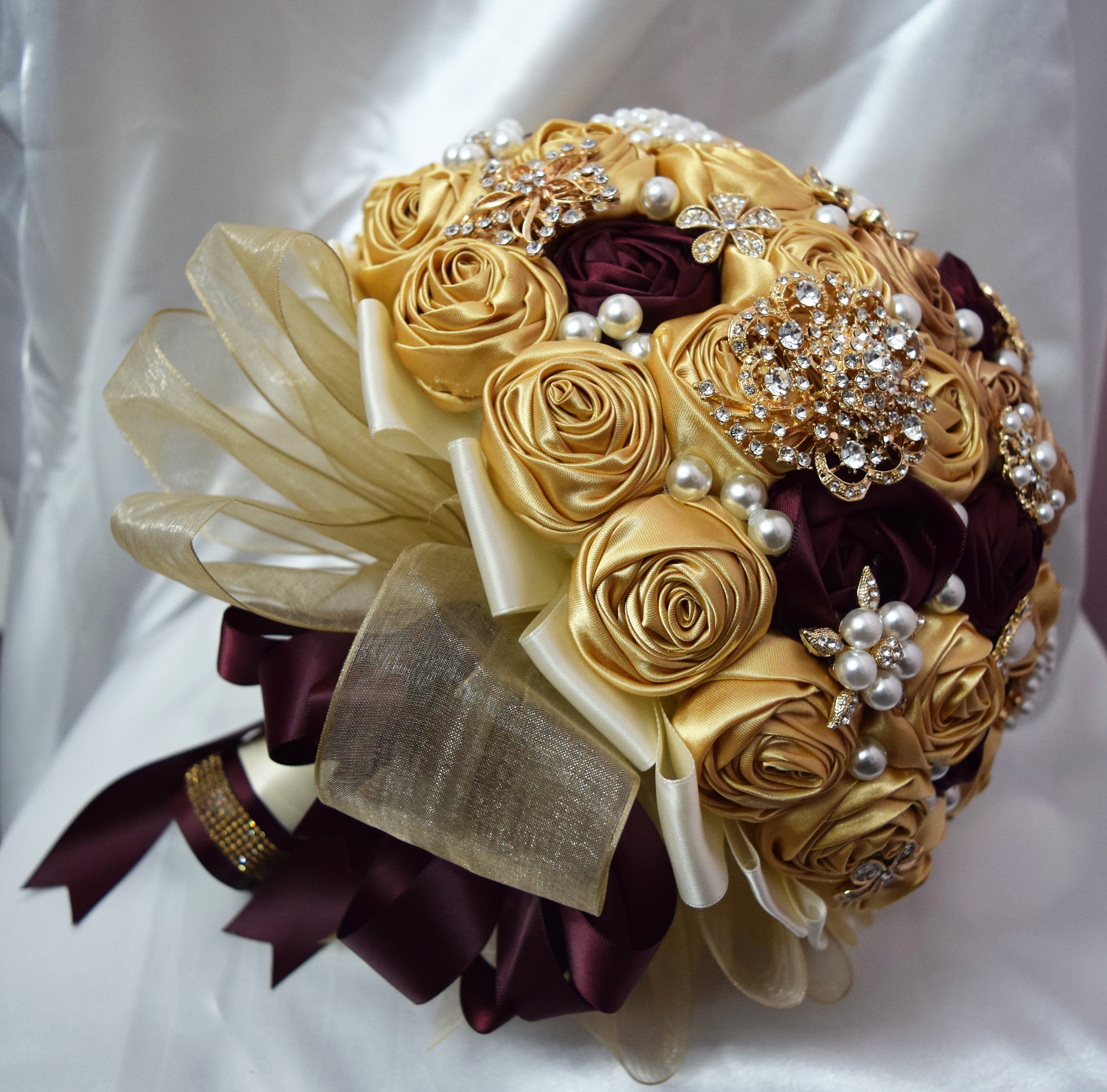 Got PEARLS? Custom Bling Dreams Brooch Bouquet with Pearl Accents