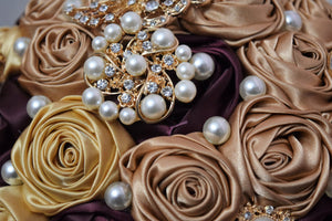 Got PEARLS? Custom Bling Dreams Brooch Bouquet with Pearl Accents