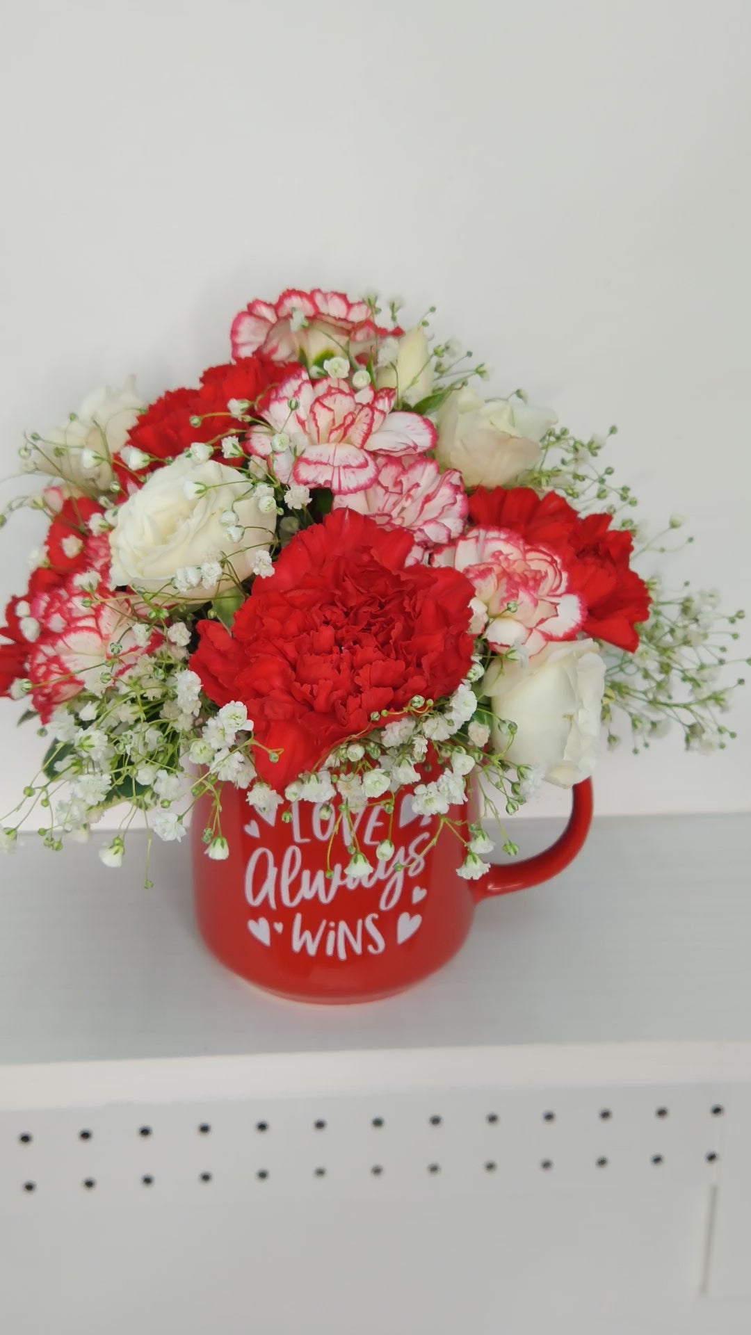 "Love Always Wins!" Mug | Floral Bouquet | Candy Gift Set